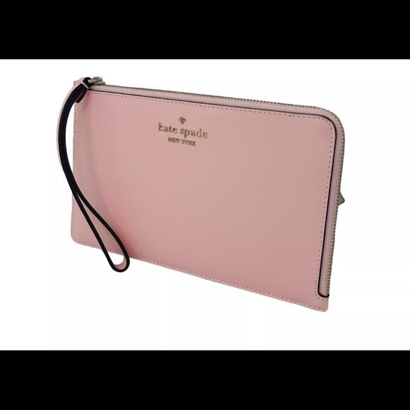 Kate Spade Pink Medium LZP Wristlet NEW IN PACKAGE Peony Blossom BEAUTIFUL Pink - Picture 2 of 7